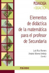 Elementos de didáctica de la matemática para el profesor de Secundaria | 9788436835366 | Portada