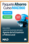 Paquete Ahorro Curso MAD360 + Test PAPEL y ONLINE Agente de la Ertzaintza y Policía Local Comunidad Autónoma del País Vasco | 9788414280348 | Portada