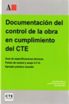 Documentacion del control de la obra en cumplimiento del CTE + CD-ROM | 9788489882461 | Portada