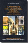 El modernismo en la arquitectura madrileña | 9788400088897 | Portada