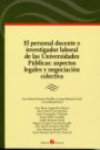 El personal docente e investigador laboral de las Universidades Públicas | 9788415000013 | Portada