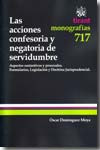 Las acciones confesoria y negatoria de servidumbre | 9788499850221 | Portada