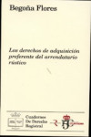 LOS DERECHOS DE ADQUISICION PREFERENTE DEL ARRENDATARIO RUSTICO | 9788492884315 | Portada