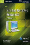 SISTEMAS OPERATIVOS MONOPUESTO. CFGM. | 9788499641669 | Portada