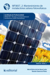 Mantenimiento de instalaciones solares fotovoltaicas  MF0837_2 | 9788417086428 | Portada