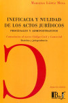 Ineficacia y nulidad de los actos jurídicos | 9789974708549 | Portada