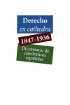 Derecho ex cathedra. 1847-1936. Diccionario de catedráticos españoles | 9788413243986 | Portada
