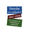 Derecho ex cathedra. 1847-1936. Diccionario de catedráticos españoles | 9788413243986 | Portada