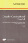 Derecho constitucional español, Tomo II. Participación política, organización constitucional y territorial del estado | 9788479915346 | Portada