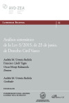 Análisis sistemático de la Ley 5/2015, de 25 de junio, de Derecho Civil Vasco | 9788413771793 | Portada