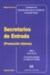Secretarios de Entrada (Promoción interna) 2 Vol. 2021. Temas 1 al 65 Convocatoria publicada en el BOE de 21.12.2020 | 9788416190652 | Portada