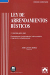 Ley de arrendamientos rústicos 2021-2022 Concordancias, jurisprudencia, índice analítico y legislación complementaria | 9788413593203 | Portada