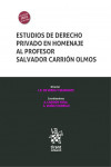 Estudios de Derecho Privado en homenaje al profesor Salvador Carrión Olmos | 9788411132756 | Portada