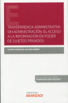 Transparencia administrativa sin administración. El acceso a la información en poder de sujetos privados | 9788411244145 | Portada