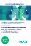 Cuestionarios sobre Enjuiciamiento Civil, Enjuiciamiento Criminal y Jurisdicción Voluntaria. Administración de Justicia | 9788414269411 | Portada