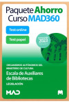Paquete Ahorro Curso MAD360 + Libros PAPEL Escala de Auxiliares de Bibliotecas. Organismos Autónomos del Ministerio de Cultura | 9788414271834 | Portada