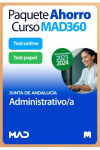 Paquete Ahorro Curso MAD360 + Test PAPEL y ONLINE Administrativo/a (acceso libre) Junta de Andalucía | 9788414271070 | Portada
