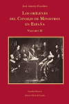 LOS ORÍGENES DEL CONSEJO DE MINISTROS EN ESPAÑA. 2 VOLS | 9788434029255 | Portada