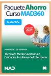 Paquete Ahorro Curso MAD360 + Test PAPEL y ONLINE Técnico/a Medio Sanitario Cuidados Auxiliares de Enfermería Ministerio de Defensa | 9788414278161 | Portada