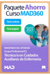 Paquete Ahorro Curso MAD360 + Test PAPEL y ONLINE Técnico/a en Cuidados Auxiliares de Enfermería Ministerio del Interior | 9788414273517 | Portada