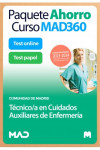 Paquete Ahorro Curso MAD360 + Test PAPEL y ONLINE Técnico/a en Cuidados Auxiliares de Enfermería Comunidad Autónoma de Madrid | 9788414277775 | Portada