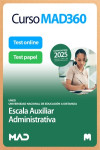 Curso MAD360 (30 días renovable) Escala Auxiliar Administrativa UNED + Libros Papel | 9791370282783 | Portada