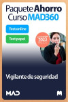 Paquete Ahorro Curso MAD360 + Test PAPEL y ONLINE Vigilante de seguridad | 9788414274040 | Portada