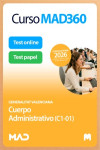 Curso MAD360 Cuerpo Administrativo (C1-01) Generalitat Valenciana + Libros Papel | 9791370288983 | Portada