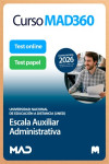 Curso MAD360 Escala Auxiliar Administrativa UNED + Libros Papel | 9791370289973 | Portada