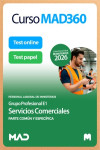 Curso MAD360 Servicios comerciales (E1) Personal laboral de Ministerios + Libros papel Partes Común y Específica | 9791370620783 | Portada