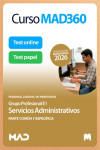 Curso MAD360 Servicios administrativos (E1) Personal Ministerios Parte Común + Específica + Libros Papel | 9791370620769 | Portada