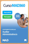 Curso MAD360 Auxiliar Administrativo Ayuntamiento de Málaga + Libros Papel | 9791370622220 | Portada